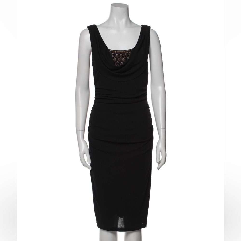 US 4 | David Meister embellished cowl neck Dress